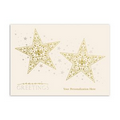 Ornate Star Greeting Card - Gold Lined Ecru Envelope